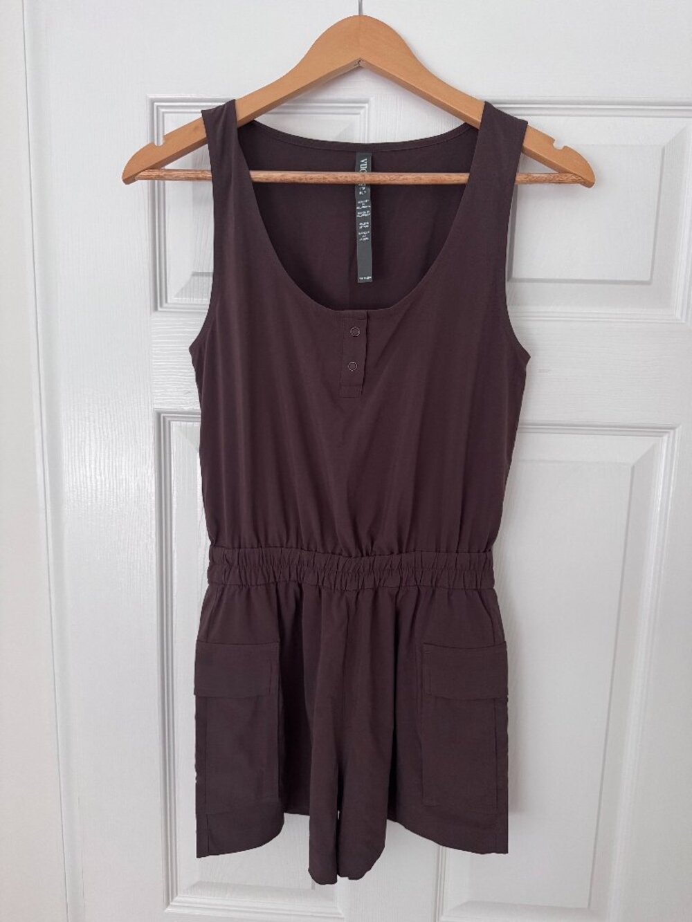 Vuori Villa Utility Romper Java Brown | Women's XXS